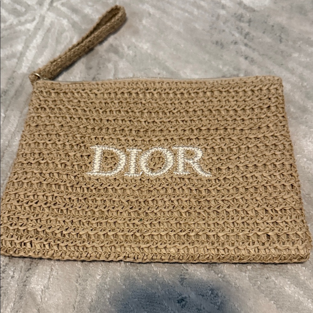 GWP - Dior Woven Tan Tote and Pouch Set - Picture 2 of 3